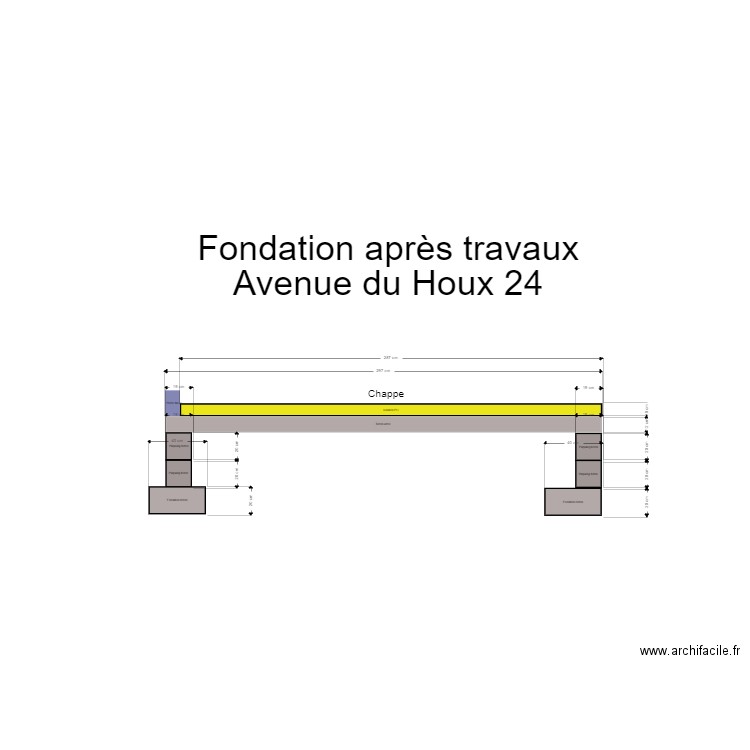 202011160040 1er étage terrasse arrière Verranda côté Houx 24 Fondation. Plan de 0 pièce et 0 m2