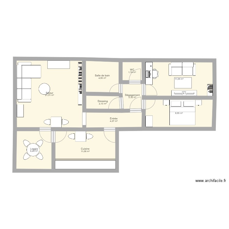 Croix des mèches. Plan de 0 pièce et 0 m2