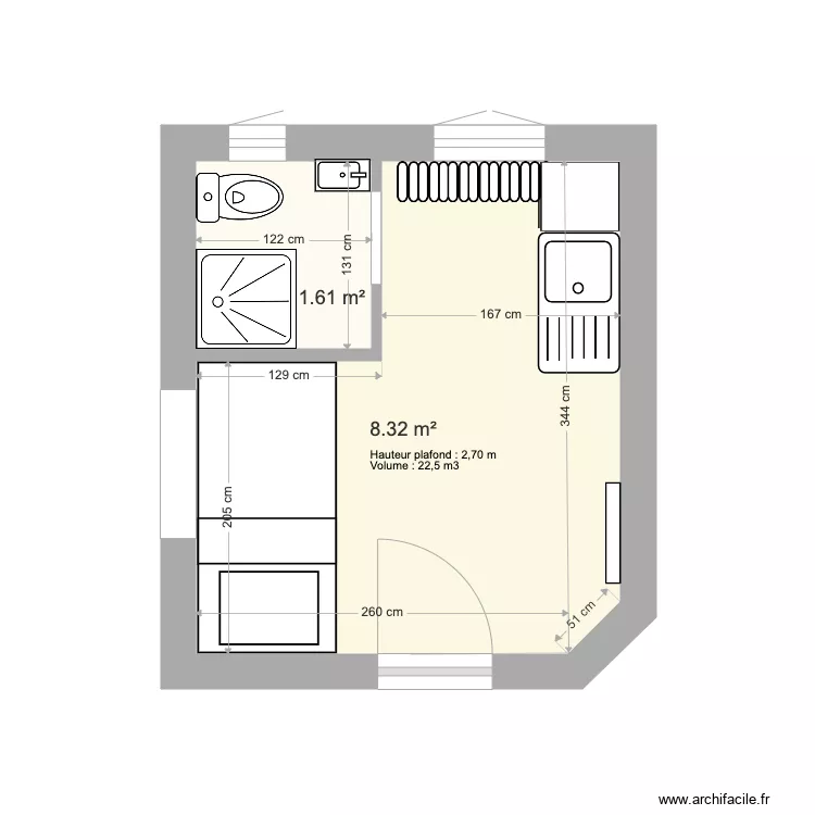 Petit studio commun 7 Foch. Plan de Petit studio commun 7 Foch. Plan de