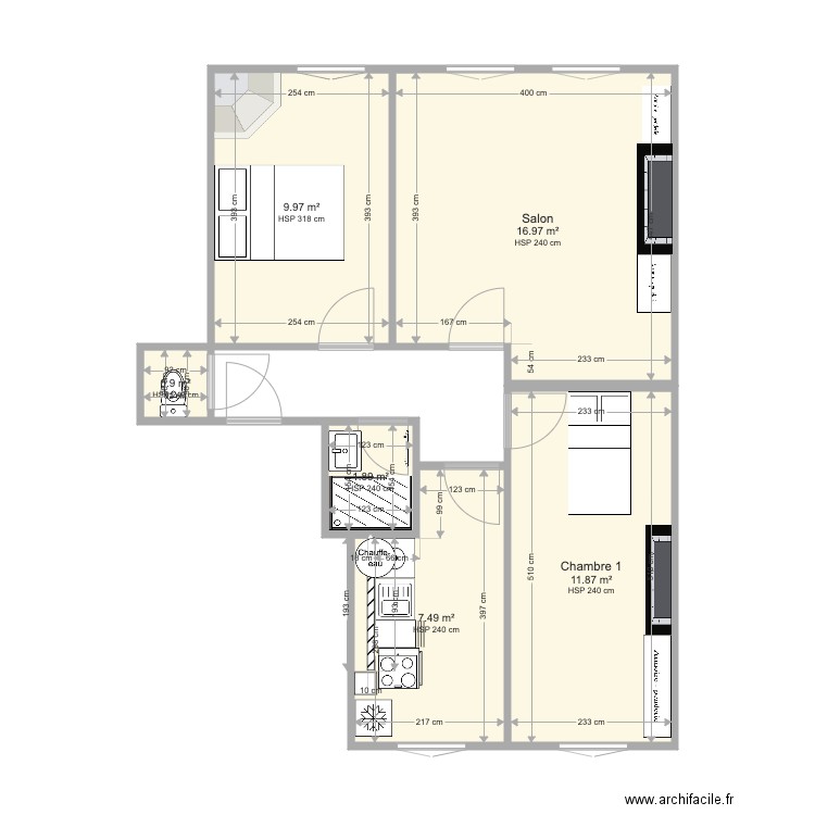 Travaux 15 Blum 1C. Plan de 0 pièce et 0 m2