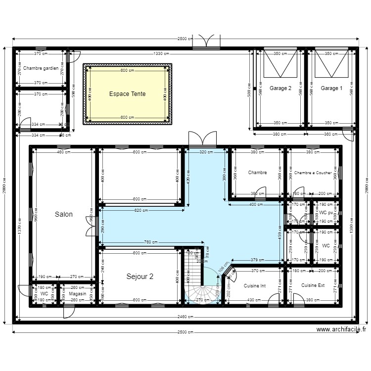 Plan de terrain 20x25m Client 22 41 02 44 V2. Plan de 0 pièce et 0 m2