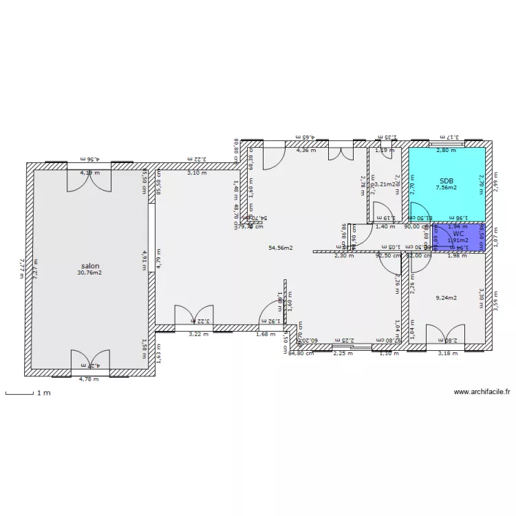 ST MITRE  CUISINE  Nos Mesure RDC. Plan de 