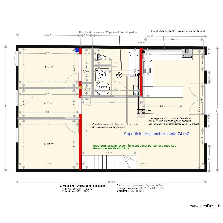 4771 Pontiac Projeté. Plan de 0 pièce et 0 m2