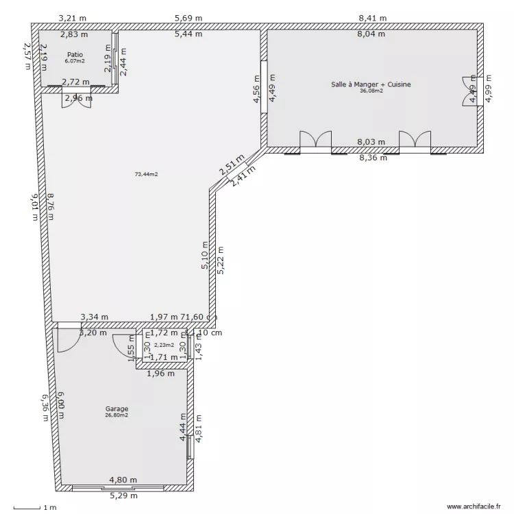Pavillon de Charme &agrave; Tavel. Plan de 