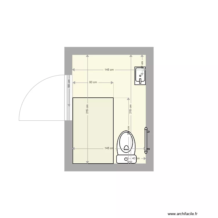 WC ATELIER DU GOUT. Plan de 