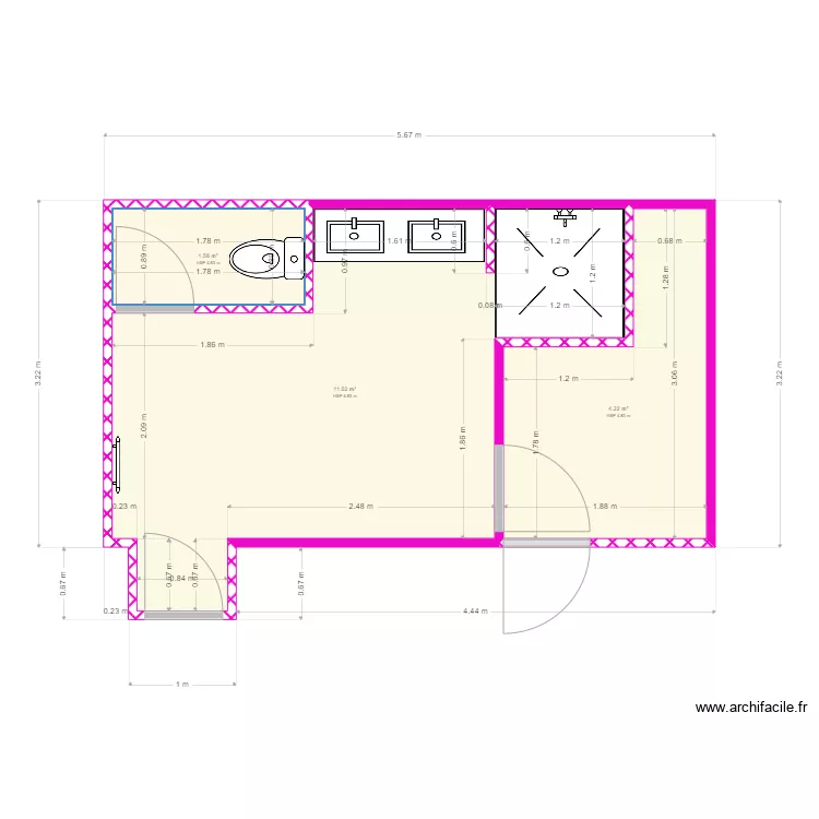 salle de bains version 3. Plan de salle de bains version 3. Plan de