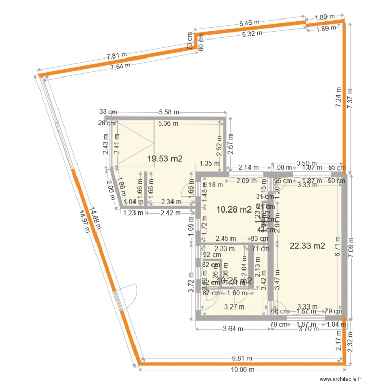 Le Terrain et la Maison . Plan de 0 pièce et 0 m2