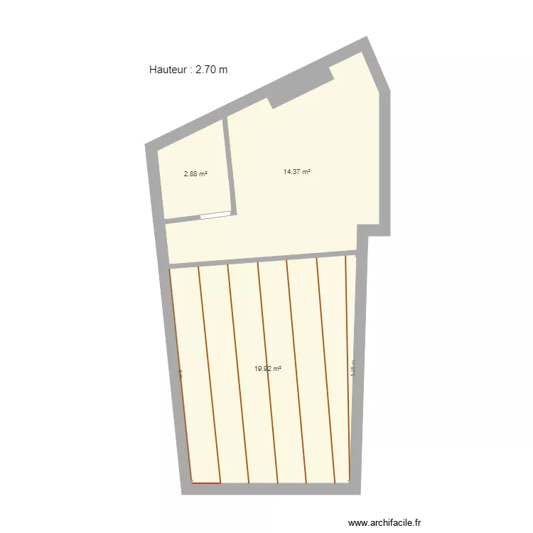 3&egrave;me &eacute;tage chambre. Plan de 