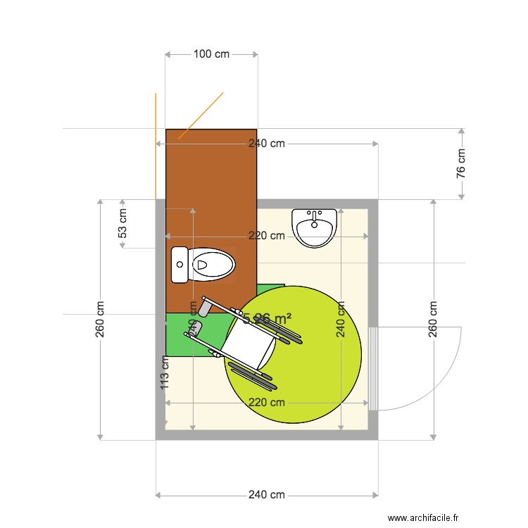 toilette exterieur cluziaud. Plan de 0 pièce et 0 m2