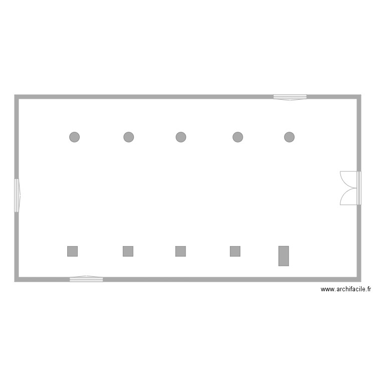 Exo30. Plan de 1 pièce et 216 m2