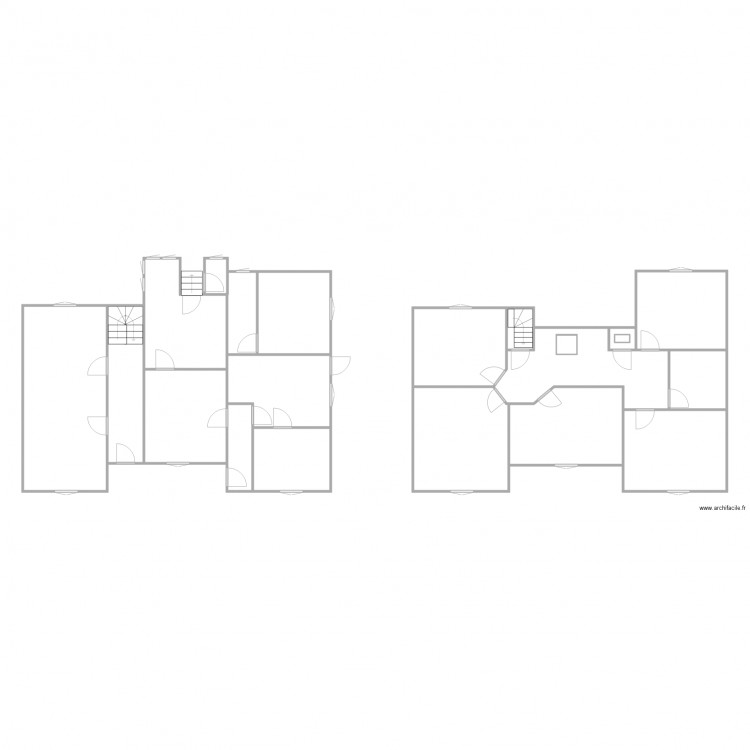 Plan RDC et etage COMBARET. Plan de 0 pièce et 0 m2