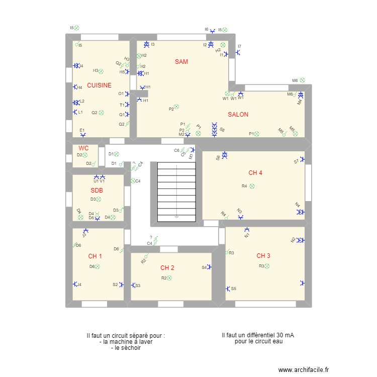 Christine et Marc etage. Plan de 0 pièce et 0 m2