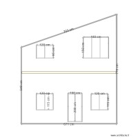 Facade OUEST BATIMENT avec ouvertures et dimensions DP 2021