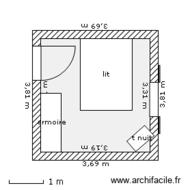 chambre1. Plan de chambre1. Plan de