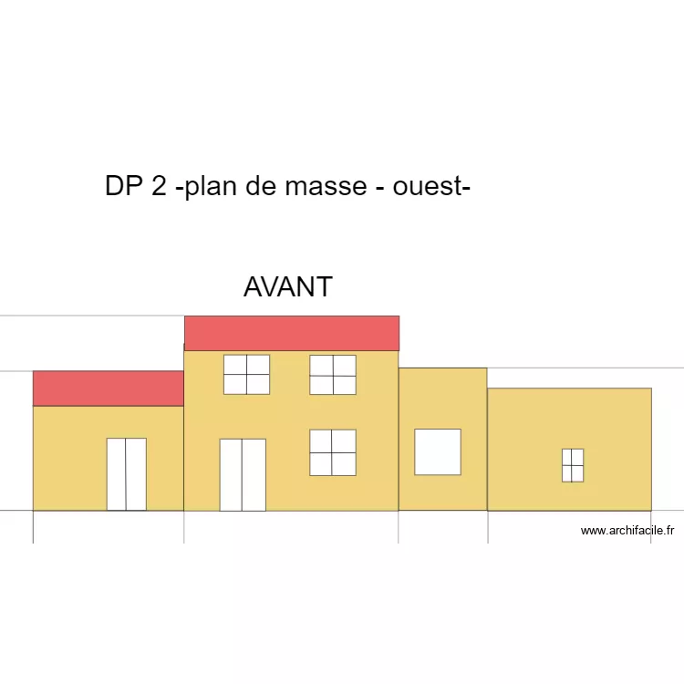 DP2- plan de masse -OUEST- agrandissement avant. Plan de 