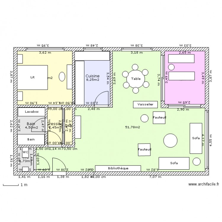 Appartement 1 chambre prestige. Plan de 0 pièce et 0 m2