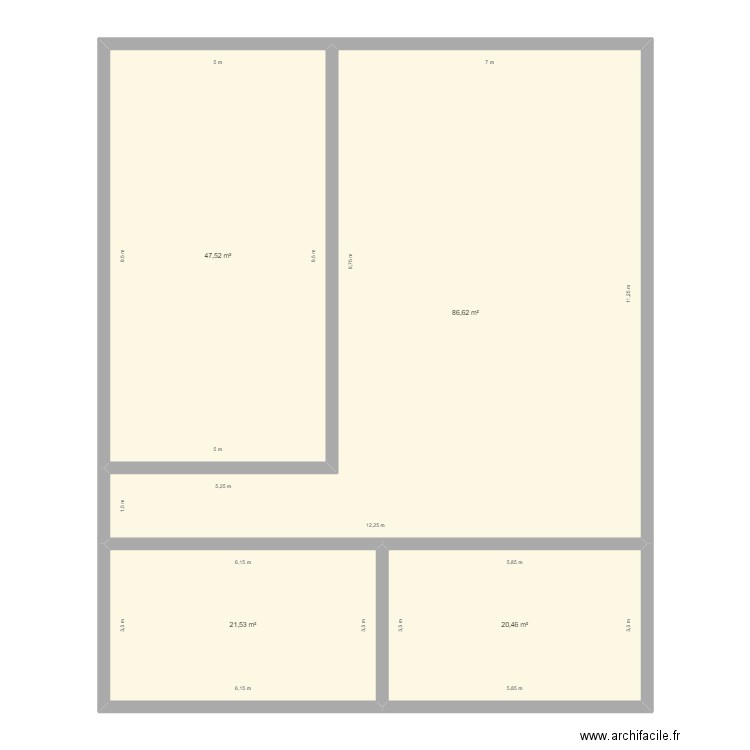 hangar confrançon. Plan de 0 pièce et 0 m2