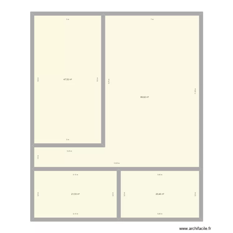 hangar confran&ccedil;on. Plan de 