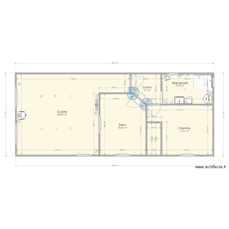 SALLE DE BAIN. Plan de 0 pièce et 0 m2