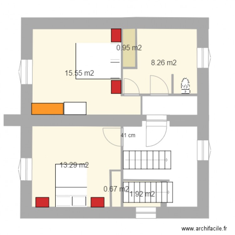 1 er étage v16 7 sept. Plan de 0 pièce et 0 m2