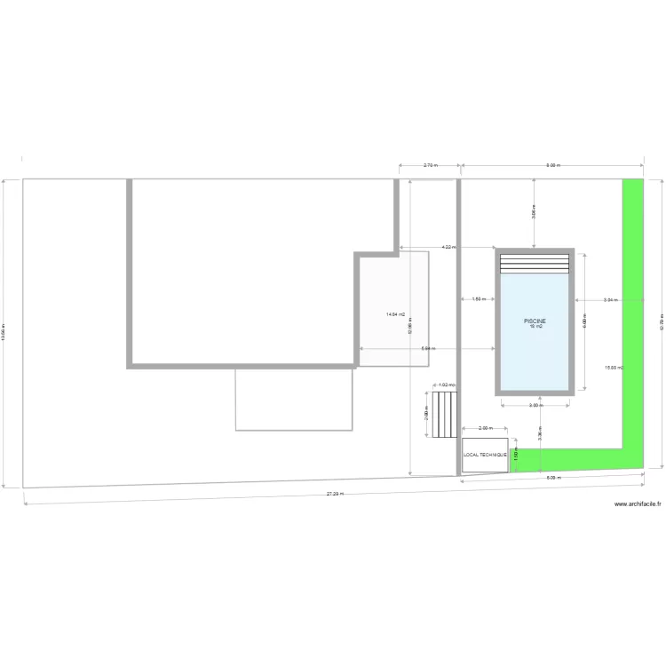 PISCINE PLAN DE MASSE. Plan de 