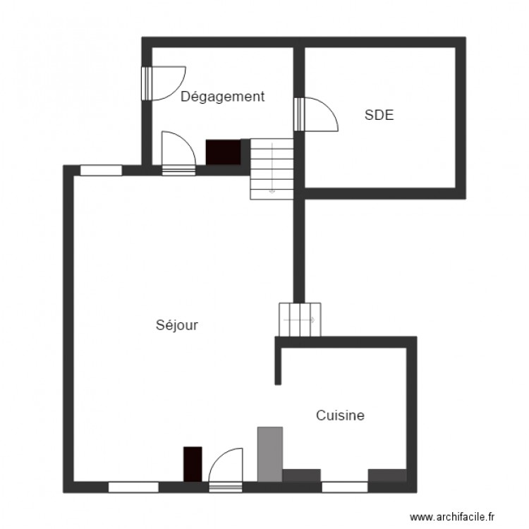 VAUJOURS LATRECHE. Plan de 0 pièce et 0 m2