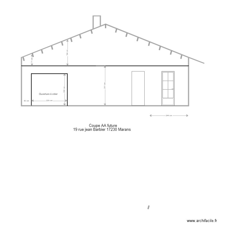 Coupe AA future . Plan de 0 pièce et 0 m2