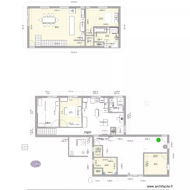 Plan du bas. Plan de 
