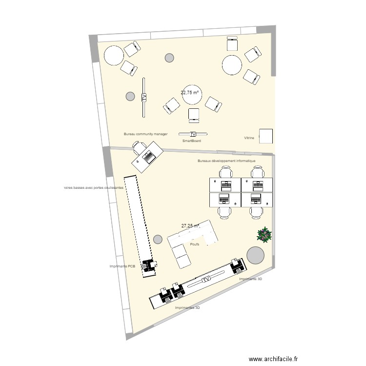 fablab. Plan de 0 pièce et 0 m2