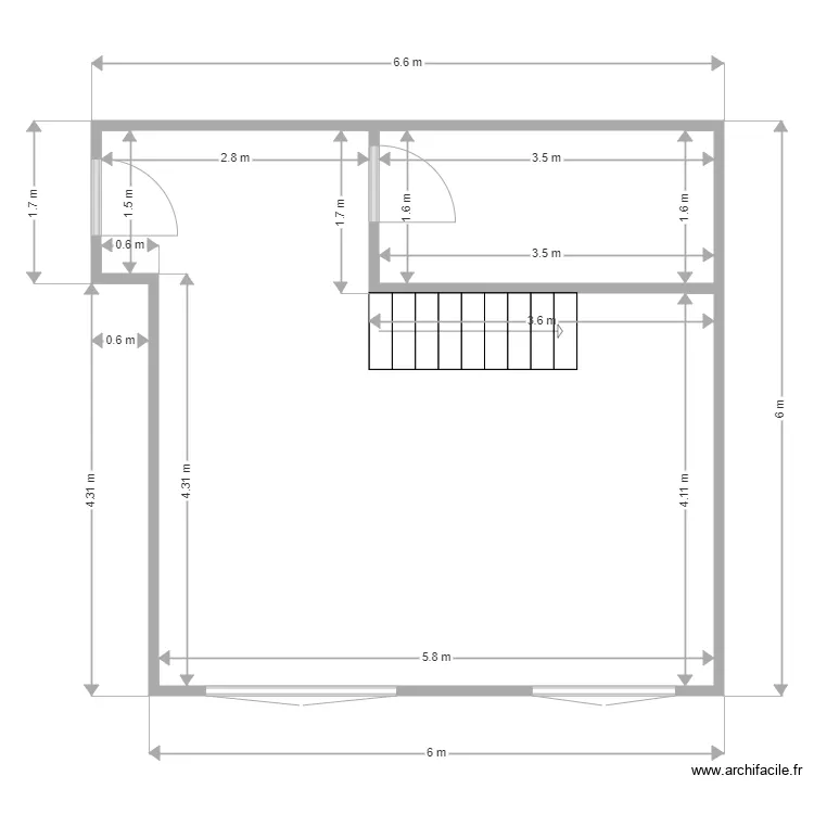 Studio Mezzanine  RDC 1. Plan de 
