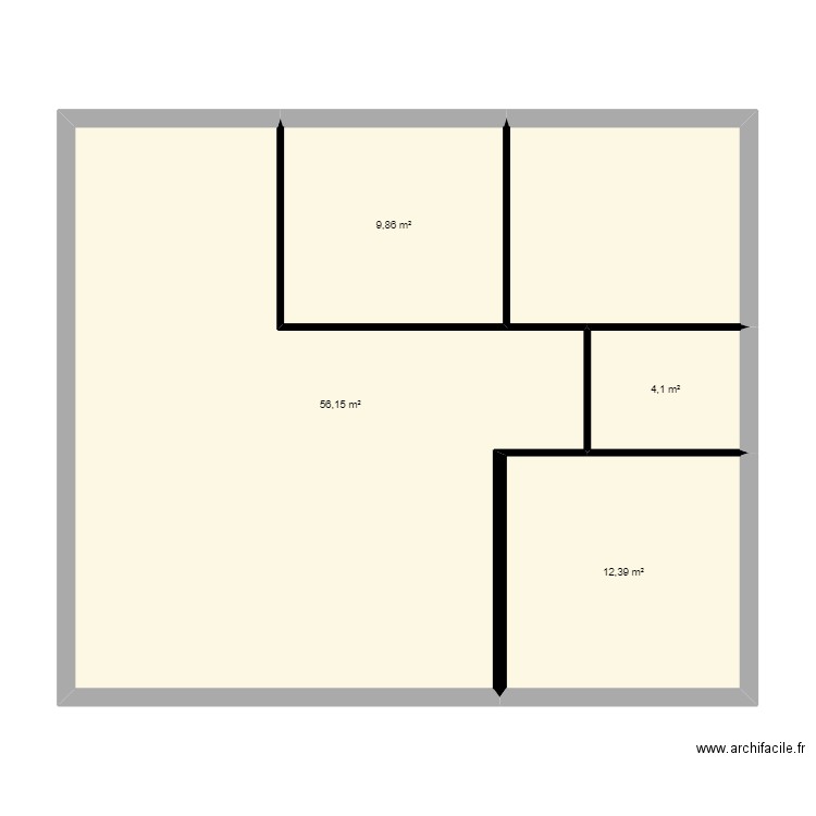 Maison ST BARTH. Plan de 4 pièces et 83 m2