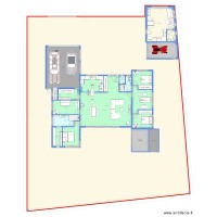 maison plein pied en H