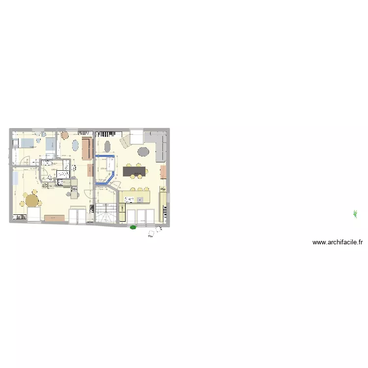 appartement  60qm. Plan de 