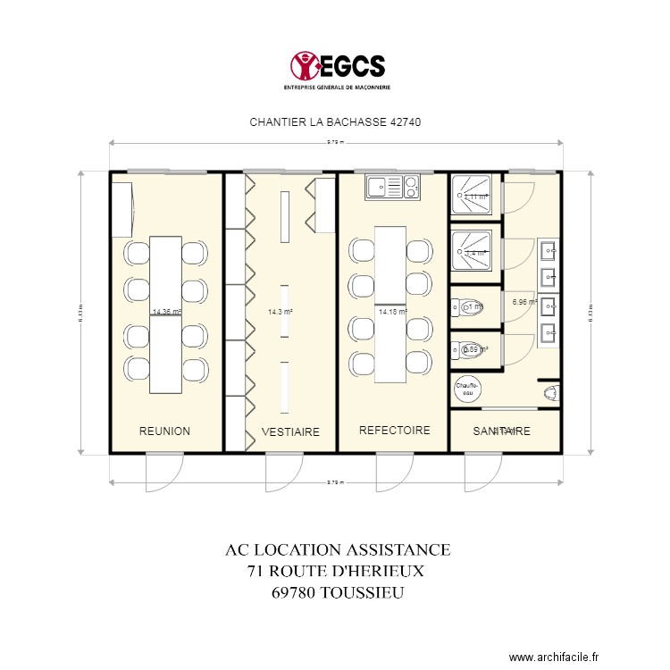 EGCS LA BACHASSE. Plan de 0 pièce et 0 m2