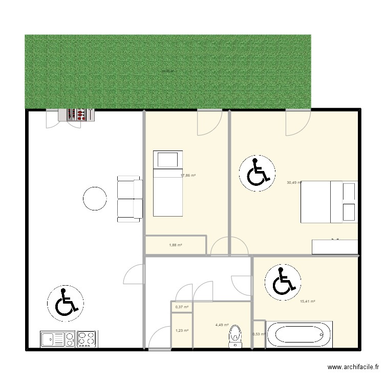 HAMLAOUI MALIKA. Plan de 0 pièce et 0 m2