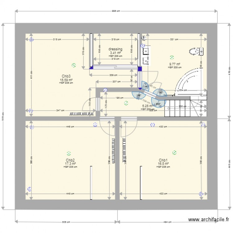 etage vs2. Plan de 0 pièce et 0 m2