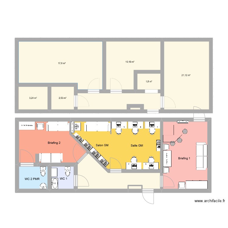 LOH - aménagements. Plan de 0 pièce et 0 m2