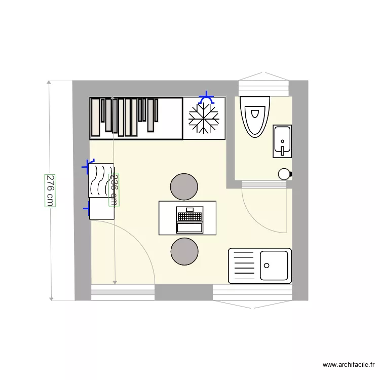 bureau contener. Plan de 