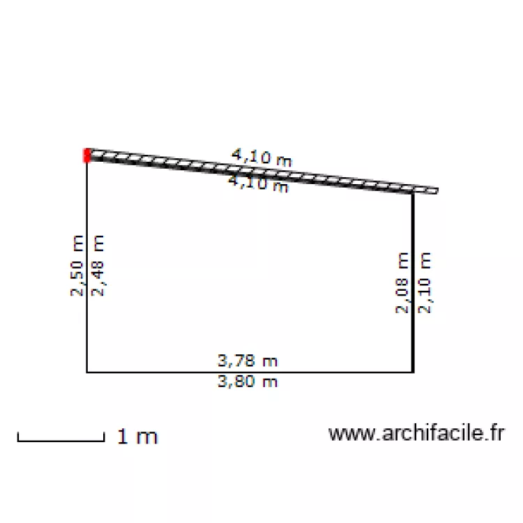 cabane jardin fa&ccedil;ade est. Plan de 