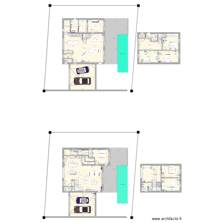 Projet 2023-v2. Plan de 31 pièces et 440 m2