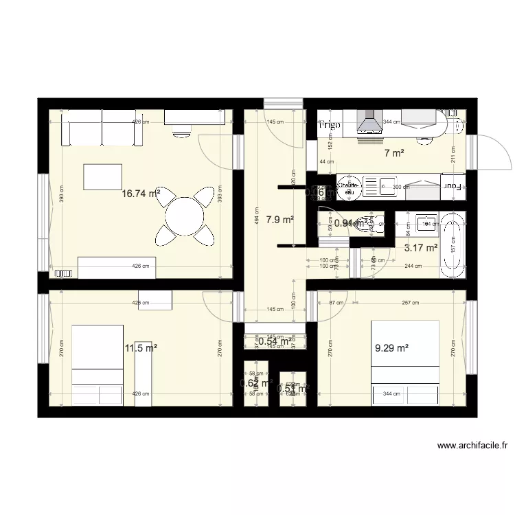 planappart1. Plan de 