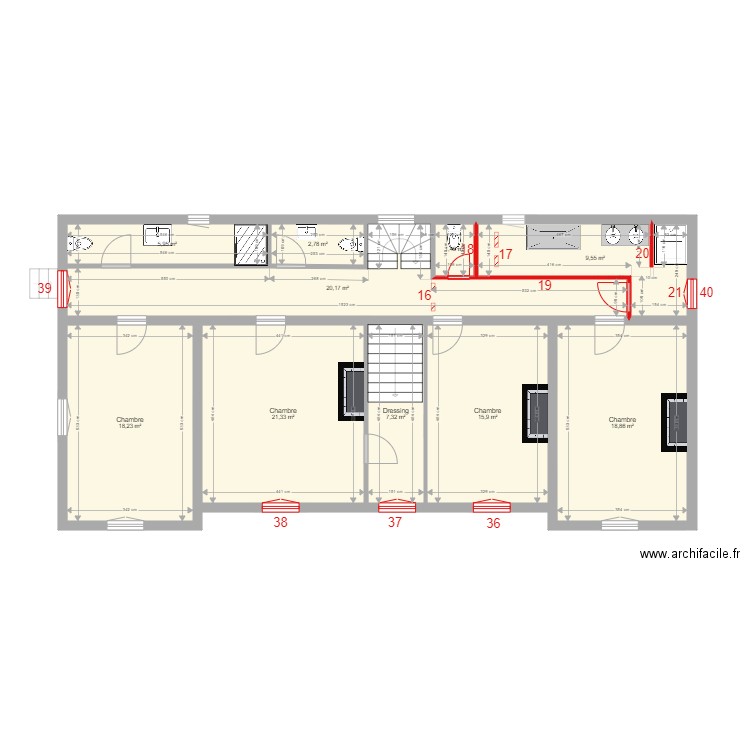 63001802 Mariol Etage projet. Plan de 0 pièce et 0 m2