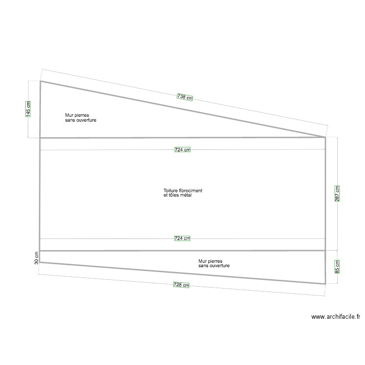 Façade Ouest 1. Plan de 1 pièce et 5 m2