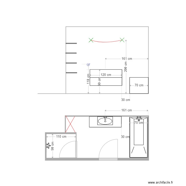 reuilly sdb. Plan de 0 pièce et 0 m2