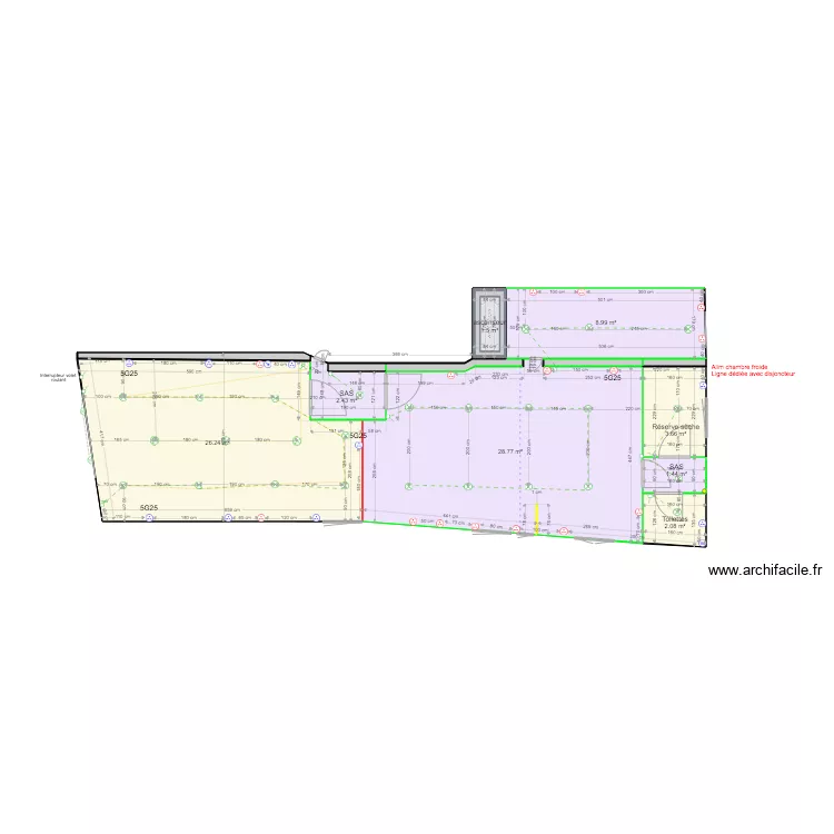 Local &eacute;lectricit&eacute;. Plan de 
