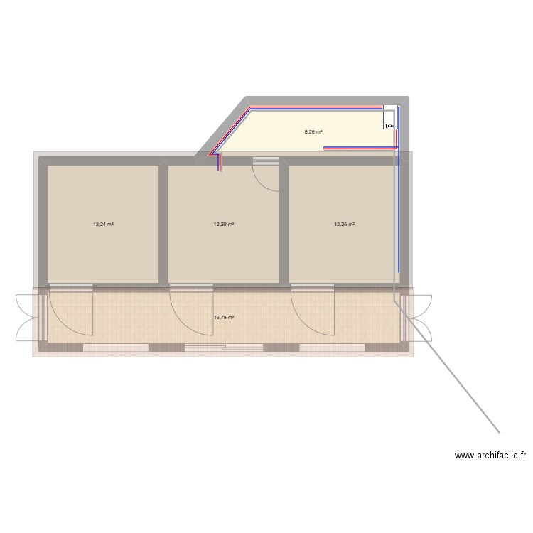 Box. Plan de 0 pièce et 0 m2