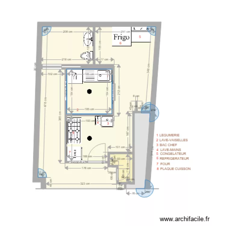 FRIDA PLAN MOBILIER. Plan de 