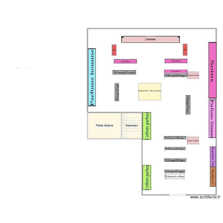 sepho. Plan de 2 pièces et 33 m2