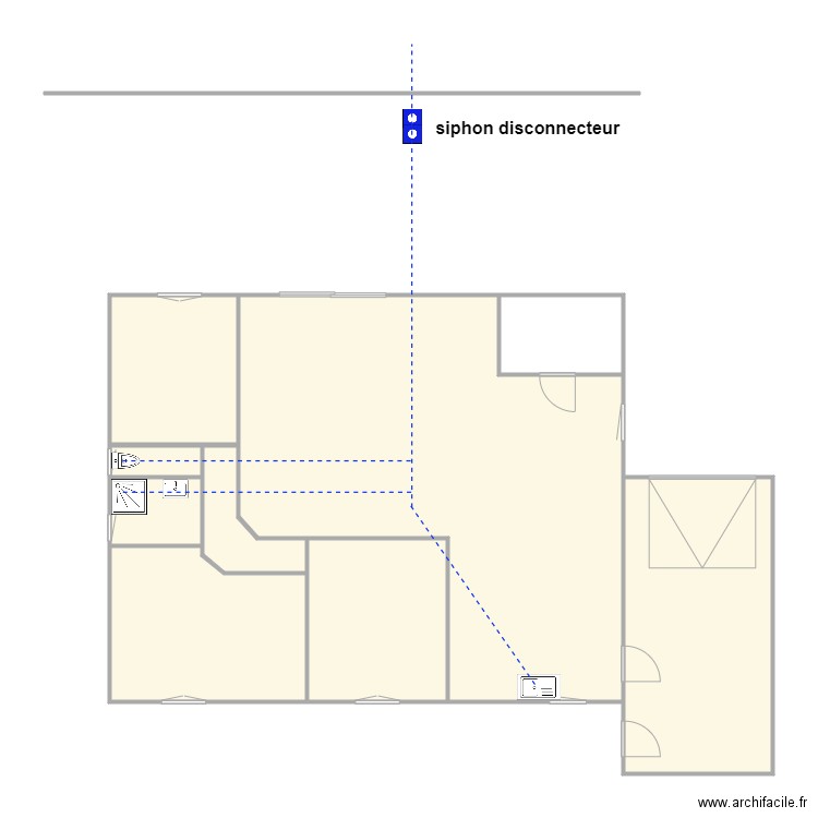 billet ass. Plan de 8 pièces et 124 m2
