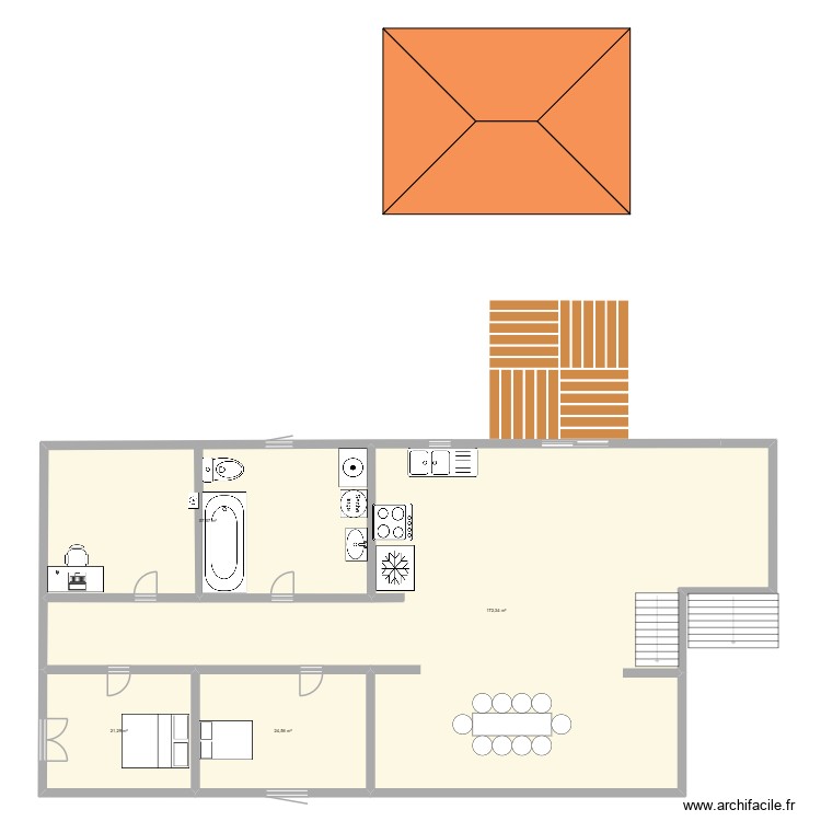 Chalet. Plan de 0 pièce et 0 m2